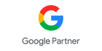 The Google logo on a black background.